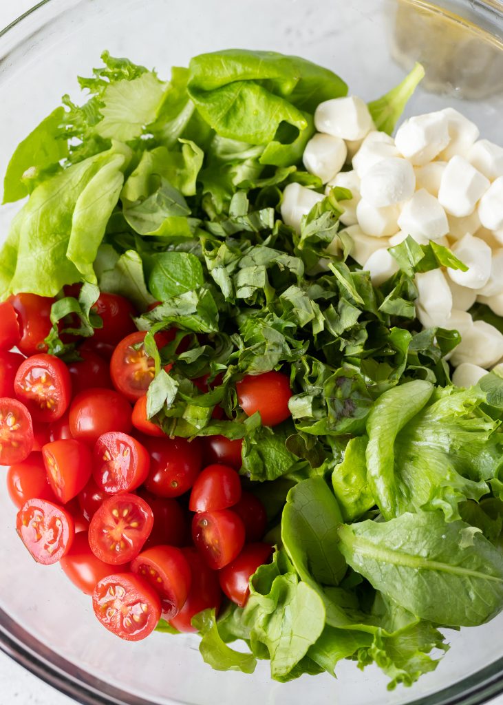 salad ingredients in bowl